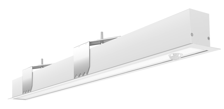 RAB Lighting BOA 2' Recessed Downlight, 20/14/12/10/5W, CCT Selectable, Occupancy Sensor, Flat Lens, White, BOA2R/PIR