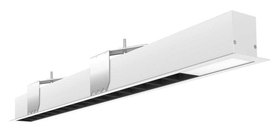 RAB Lighting BOA 2' Recessed Downlight, 20/14/12/10/5W, CCT Selectable, Occupancy Sensor, Louver Lens, White, BOA2RL/MVS