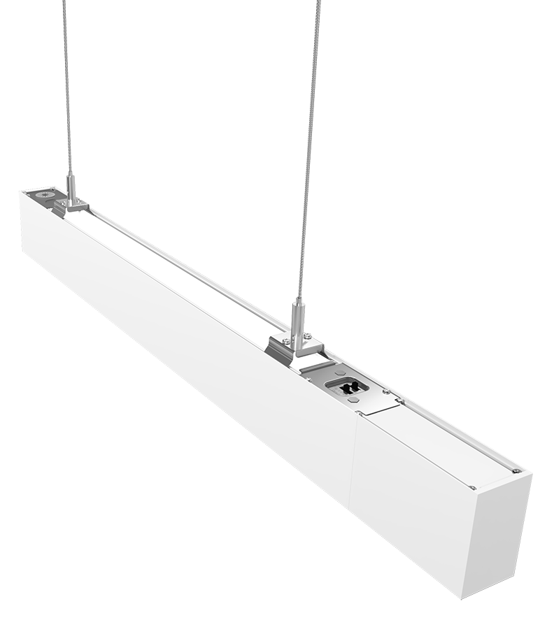 RAB Lighting BOA 2' Up & Downlight, 20W, CCT Selectable, Louver Lens, White, BOA2PLUW/MVS