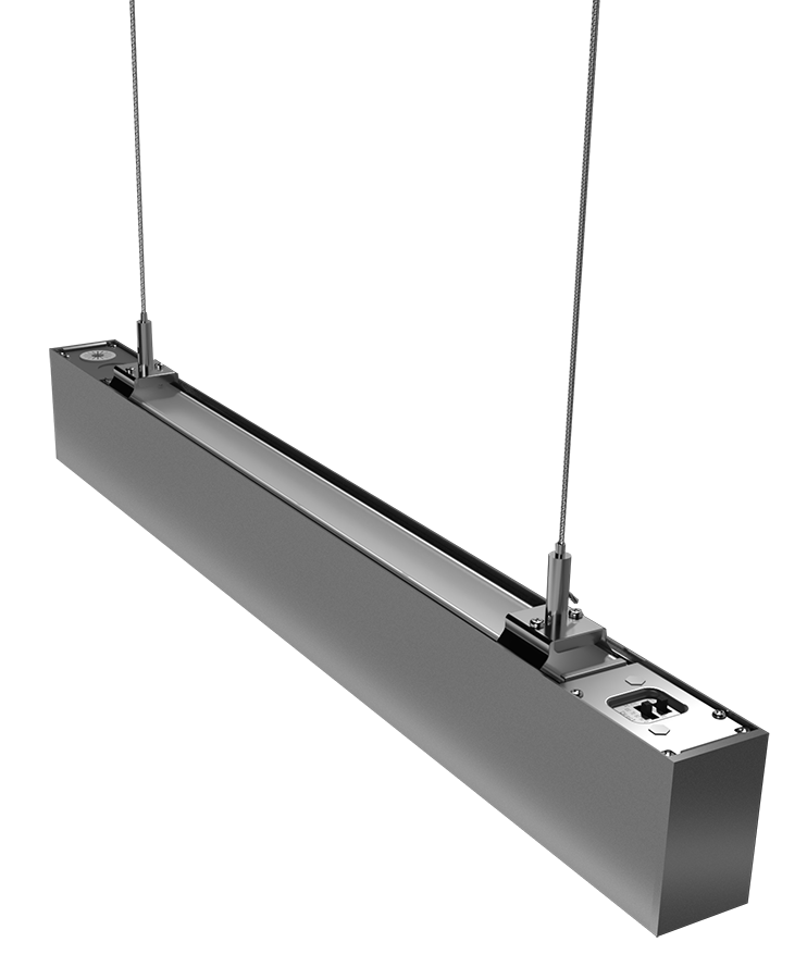 RAB Lighting BOA 2' Up & Downlight, 20W, CCT Selectable, Louver Lens, Silver, BOA2PLUS