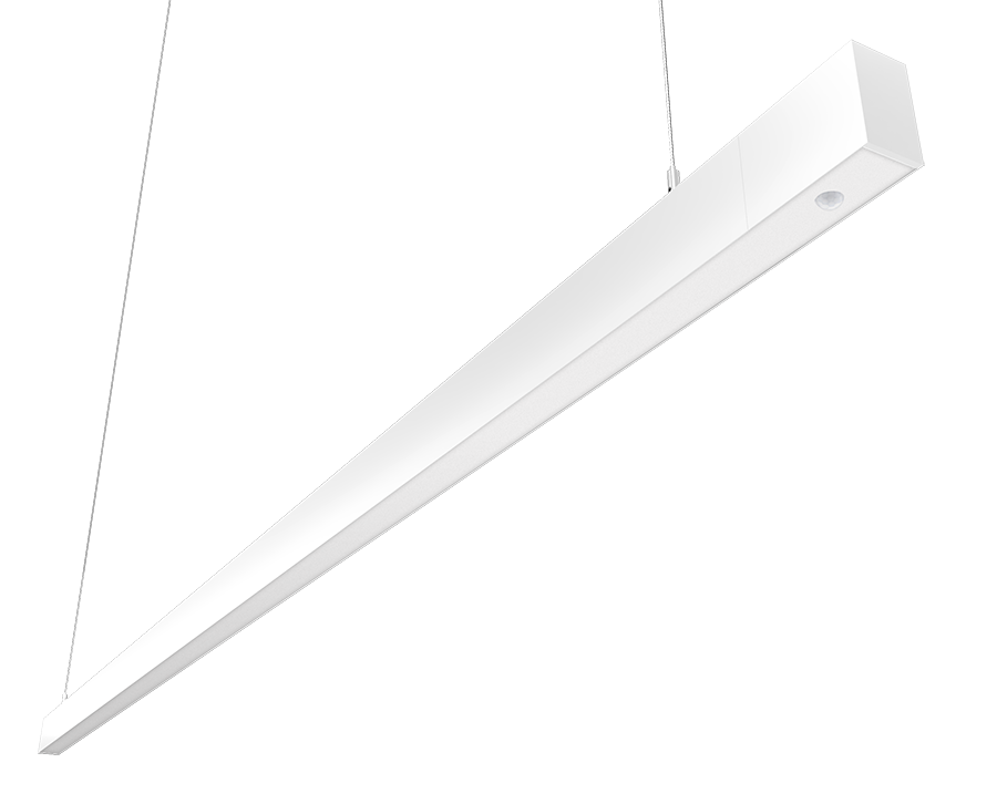 RAB Lighting BOA Pendant Downlight, 80/56/48/40/20W, CCT Selectable, PIR, White, BOA8PW/PIR