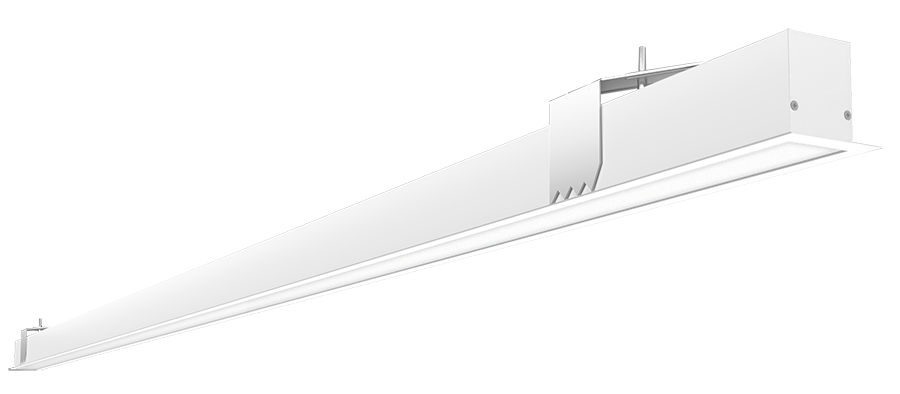 RAB Lighting BOA 8' Downlight, 80/56/48/40/20W, CCT Selectable, Flat Lens, White, BOA8R