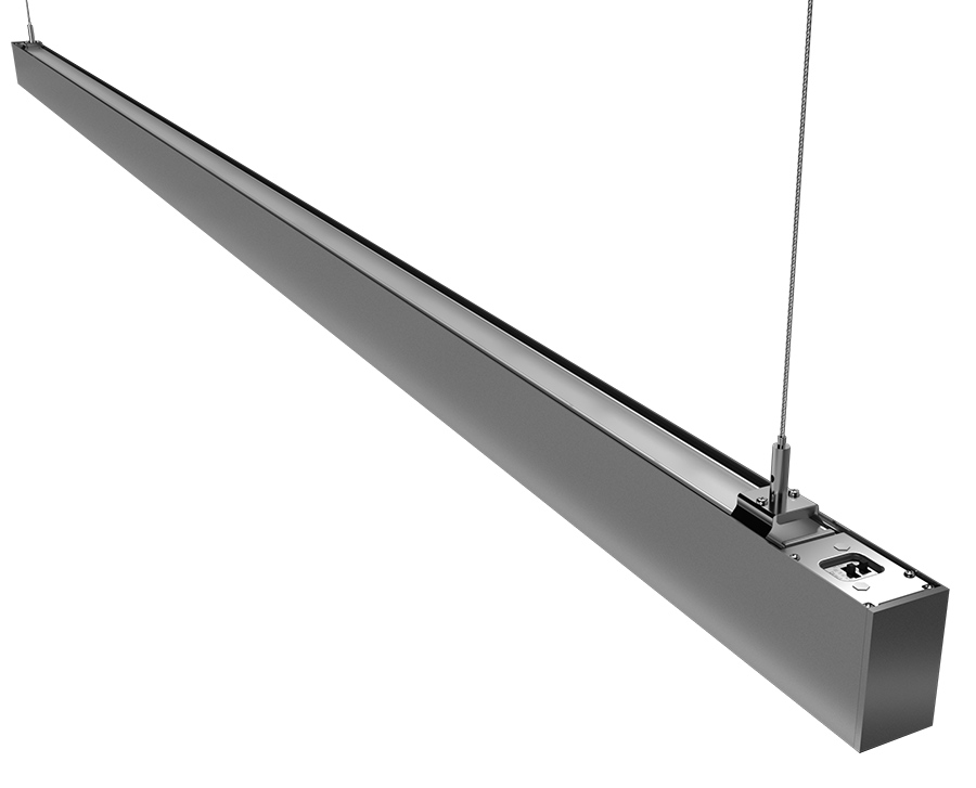 RAB Lighting BOA Up & Downlight Pendant, 80W, CCT Selectable, Battery Backup, Silver, BOA8PUS/E