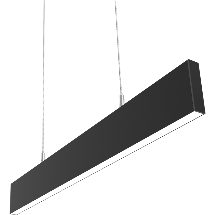RAB Lighting BOAE 2 ft. Pendant Downlight, 20/14/12/10/6W, CCT Selectable, Flat Black, BOAE2PB