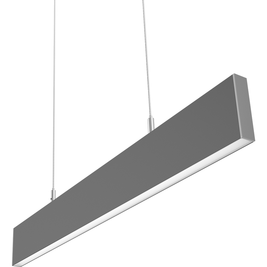 RAB Lighting BOAE 2 ft. Uplight/Downlight Pendant, 20W, CCT Selectable, Flat Silver, BOAE2PUS