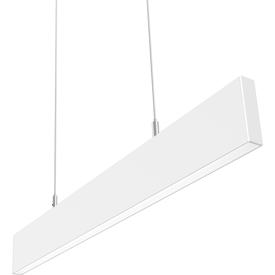 RAB Lighting BOAE 2' Downlight Pendant, 20/14/12/10/6W, CCT Selectable, White, BOAE2PW