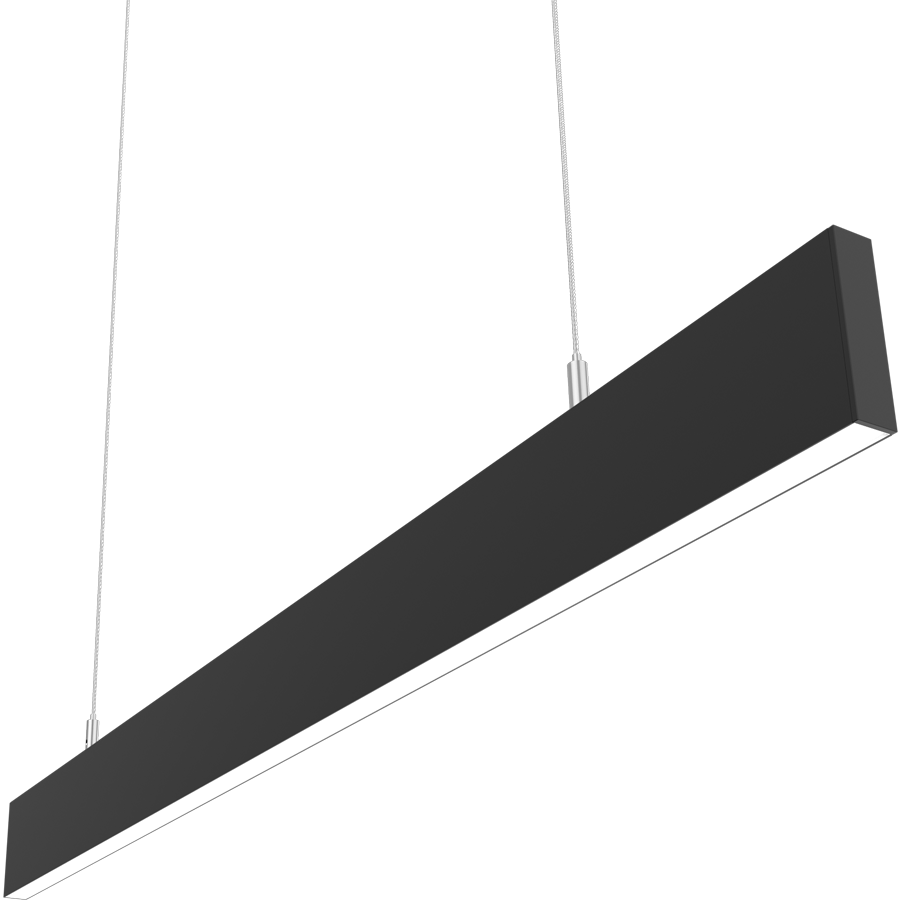 RAB Lighting BOAE 3' Downlight Pendant, 30/21/18/15/9W, CCT Selectable, Black, BOAE3PB