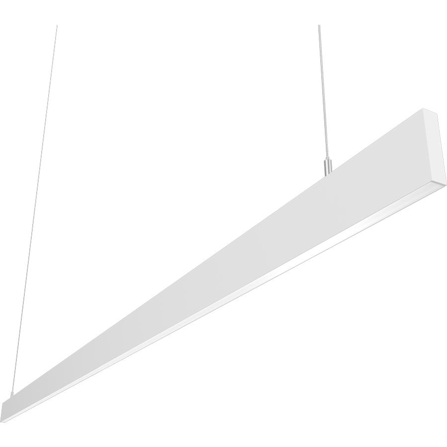 RAB Lighting BOAE 8' Uplight/Downlight Pendant, 80W, CCT Selectable, Flat White, BOAE8PUW