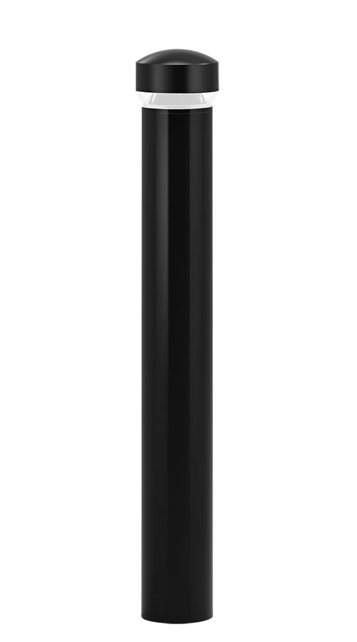 RAB Lighting Bollard Dome, 18W, 4100K, 42 In., Black, BDLEDR18NK