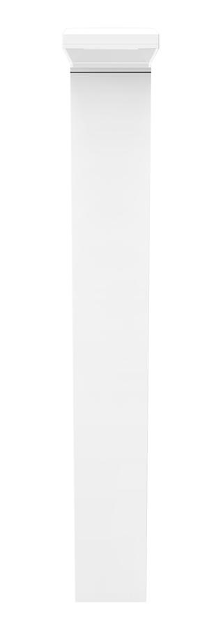 RAB Lighting BLED Square Bollard, 24W, 5000K, 480V, 0-10V Dimming, White, BLED24W/480/D10
