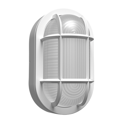 RAB Lighting BULKH Wall Sconce, 6/8/10W, CCT Selectable, Photocell, White, BULKH10W