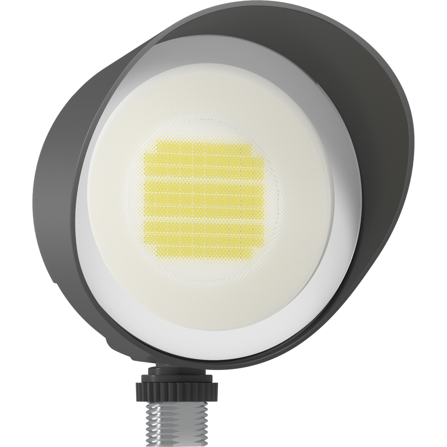 RAB Lighting Bullet Flood, 20/15/10W, CCT Selectable, 120V, Hood & Lens, Bronze, BULLET20A