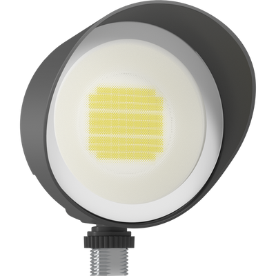 RAB Lighting Bullet Flood, 20/15/10W, CCT Selectable, 120V, Hood & Lens, Bronze, BULLET20A