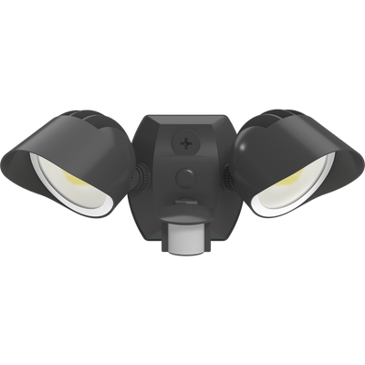 RAB Lighting SMSBULLET Flood Light Kit, 24/18/12W, CCT Selectable, 120V, SMS500 Sensor Included, Bronze, SMSBULLET2X12A