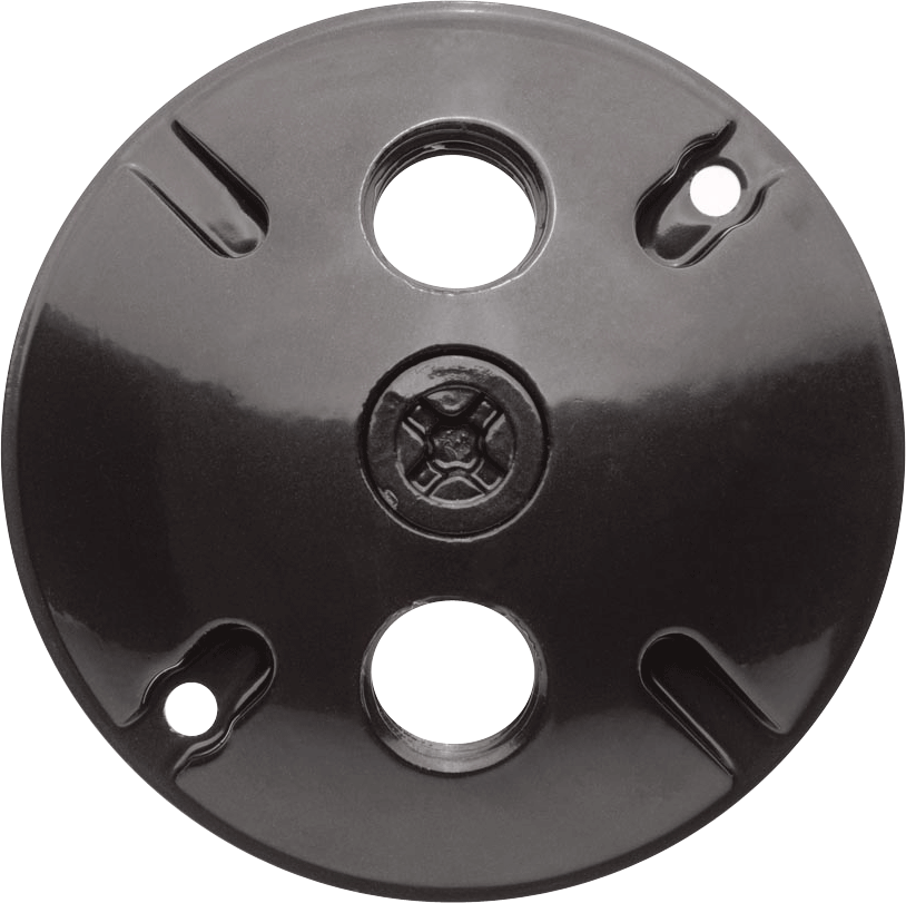 RAB Lighting 3 Hole Die Cast 4" Round Cover, Bronze, C103A