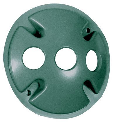 RAB Lighting 3 Hole Die Cast 4" Round Cover, Verde Green, C103VG