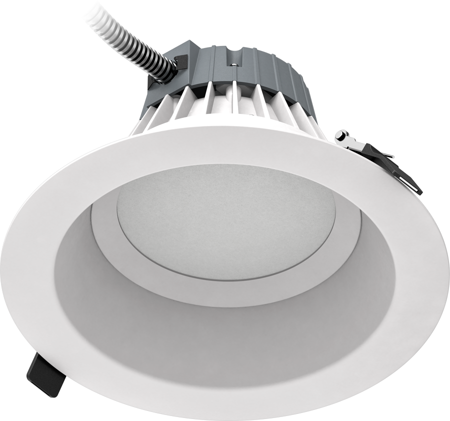 RAB Lighting 8" 24 Watt LED Performance Downlight, 0-10V Dimming, 3000K, 2,337 Lumens, 120-277V, C8R24830UNVW