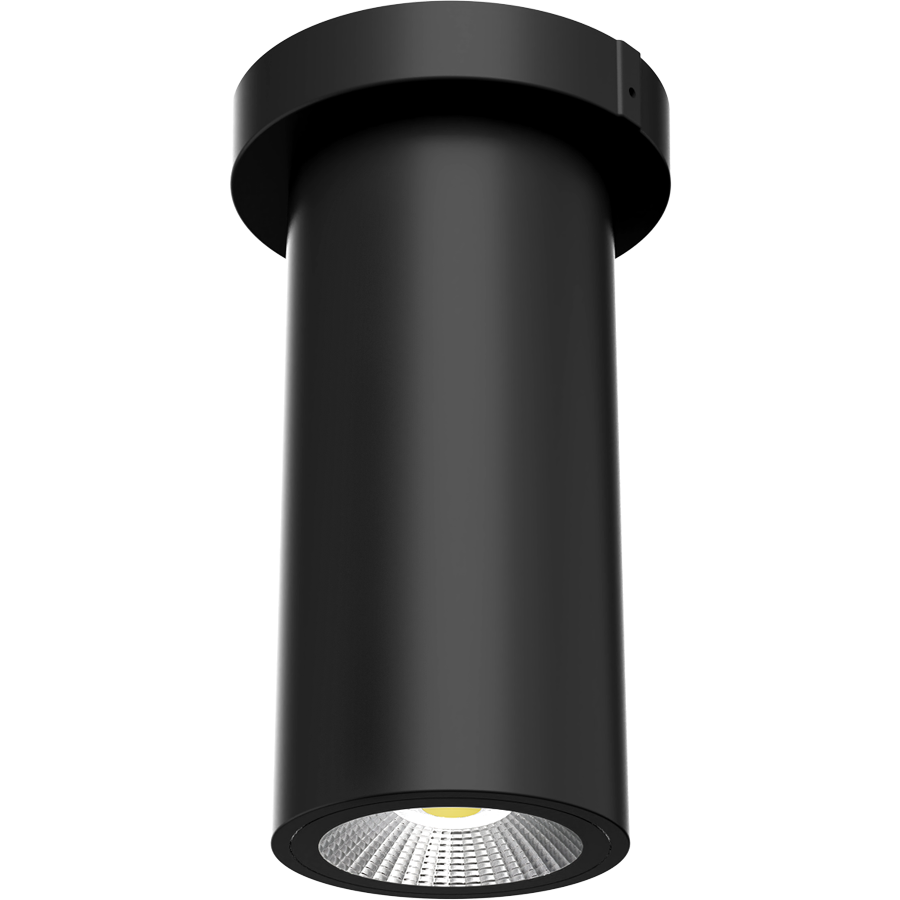 RAB Lighting CD34 LED Cylinder, 10/8/6W, CCT Selectable, 25°, 120-277V, Surface/Pendant, Black, CD34-3SPK