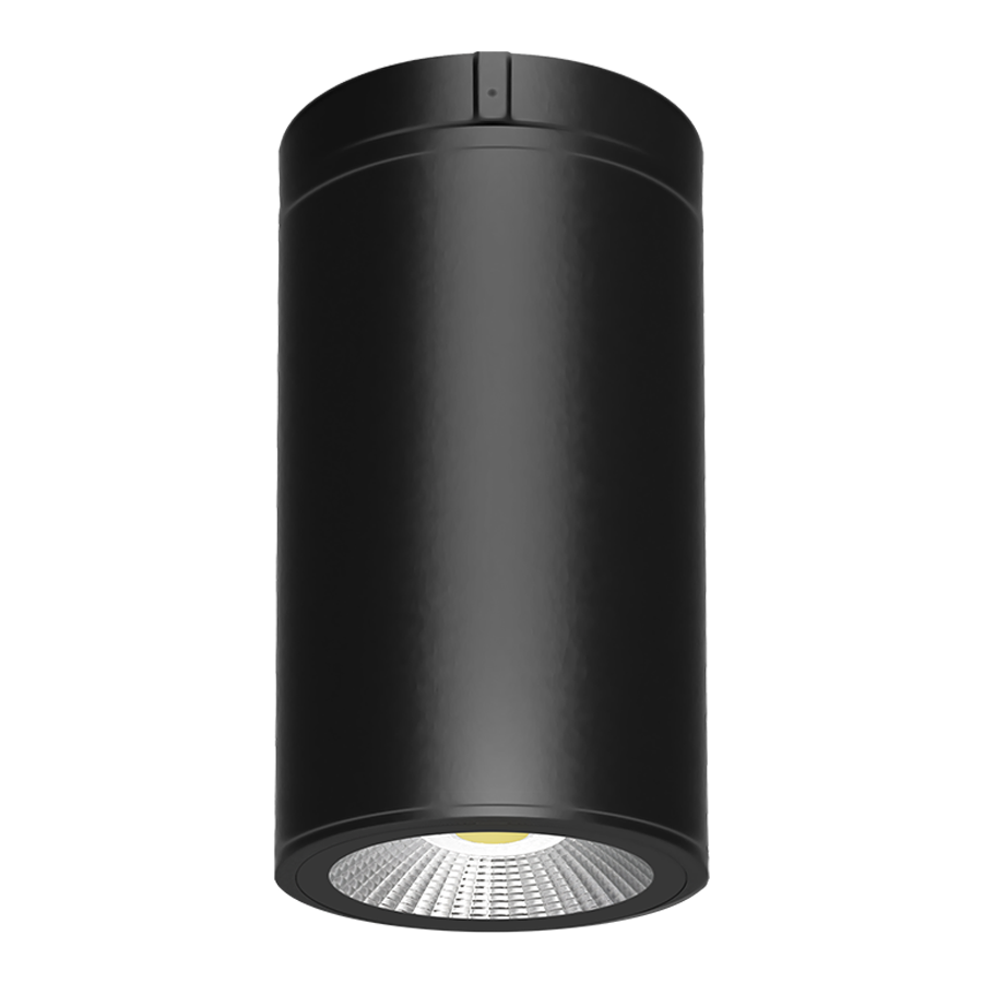 RAB Lighting CD34 Cylinder, 20W, RGB, CRI90, 4 In., Surface/Pendant, Black, CD34-4SPK/RGB