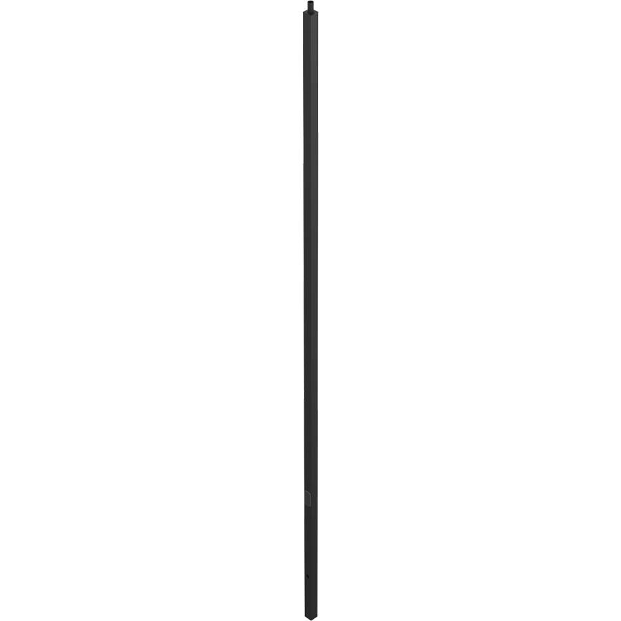 RAB Lighting Fiberglass Direct Bury Square Pole, 4 Ft. Base, 20 Ft., Welded Tenon, Bronze, CDS4-20WT