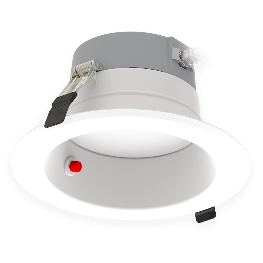RAB Lighting Field-Adjustable LED Commercial Downlight, 6in, 9 | 12 | 16W, 1,500 Lumens, CCT Selectable, 120-277V, EM Back-Up, CRLEDFA-6R-16S-9CCT-UNV-WS-E