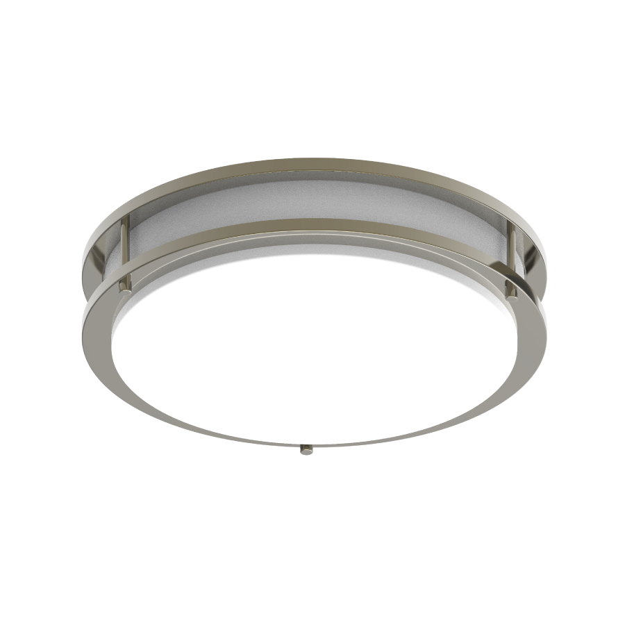 RAB Lighting CURVD 14 In. Decorative Flush Mount, 21W, CCT Selectable, CRI90, Brushed Nickel, CURVD-14/LCBS/MVS