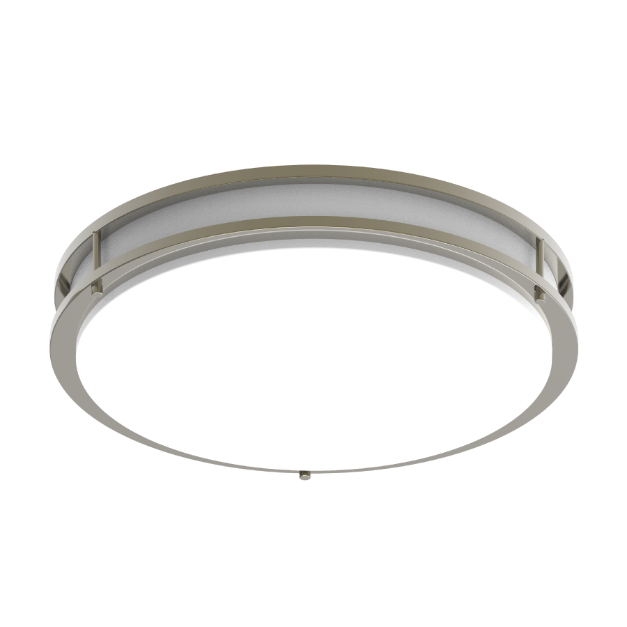 RAB Lighting CRVFAD Flush Mount, 32W, CCT Selectable, 120-277V, 0-10V, Brushed Nickel, CRVFAD-18R-32-CCT Selectable-UNV-BN