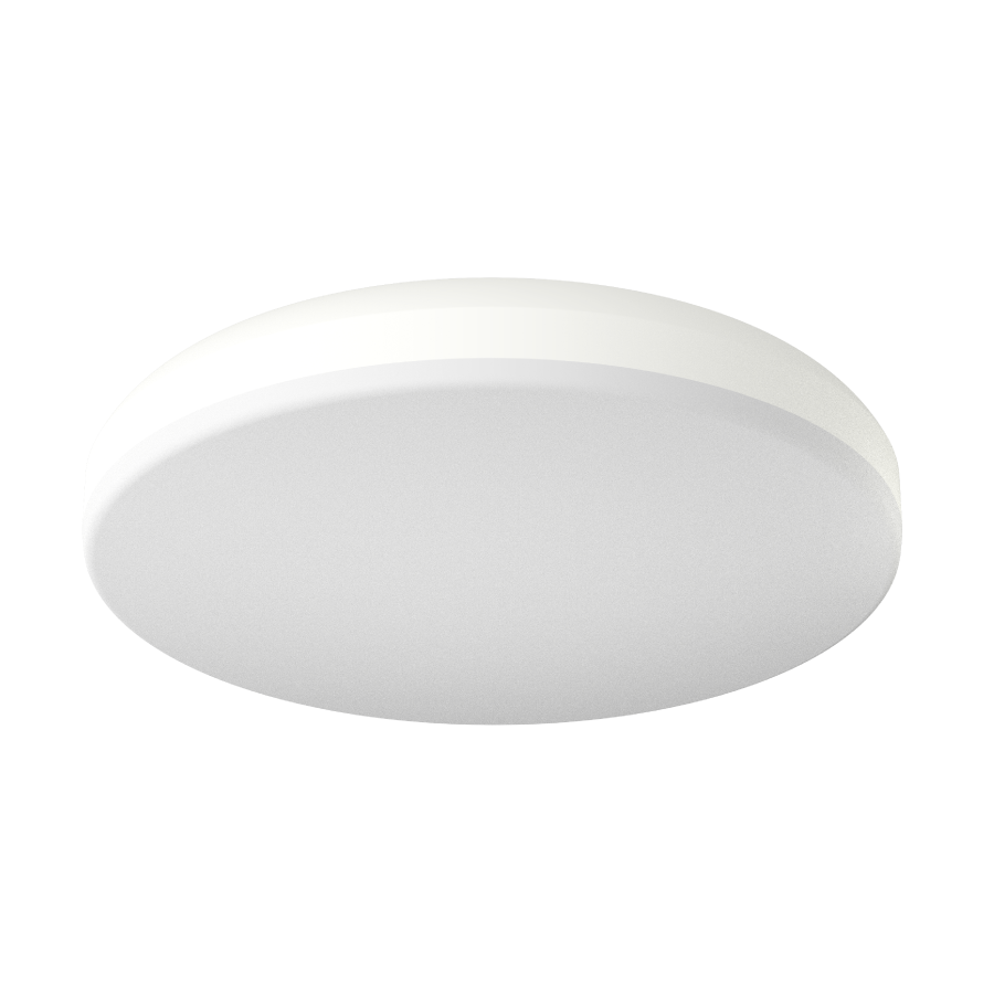 RAB Lighting CRVFA 14 In. Flush Mount, 20W, CCT Selectable, 120-277V, TRIAC/ELV, White, CRVFAS-14R-20-CCT Selectable-UNVT-W/EMBB