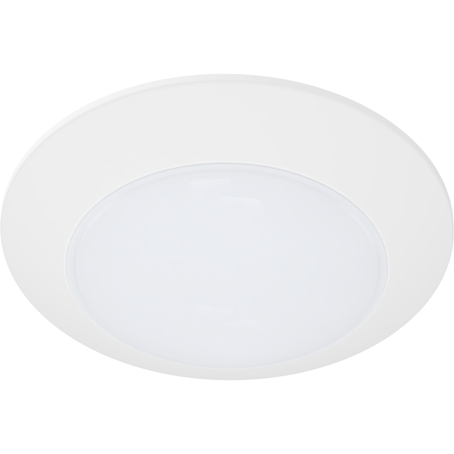 RAB Lighting DISK17 6 In. Round Disk Light, 10W, CRI90, CCT Selectable, TRIAC Dimming, White, DISK17-6