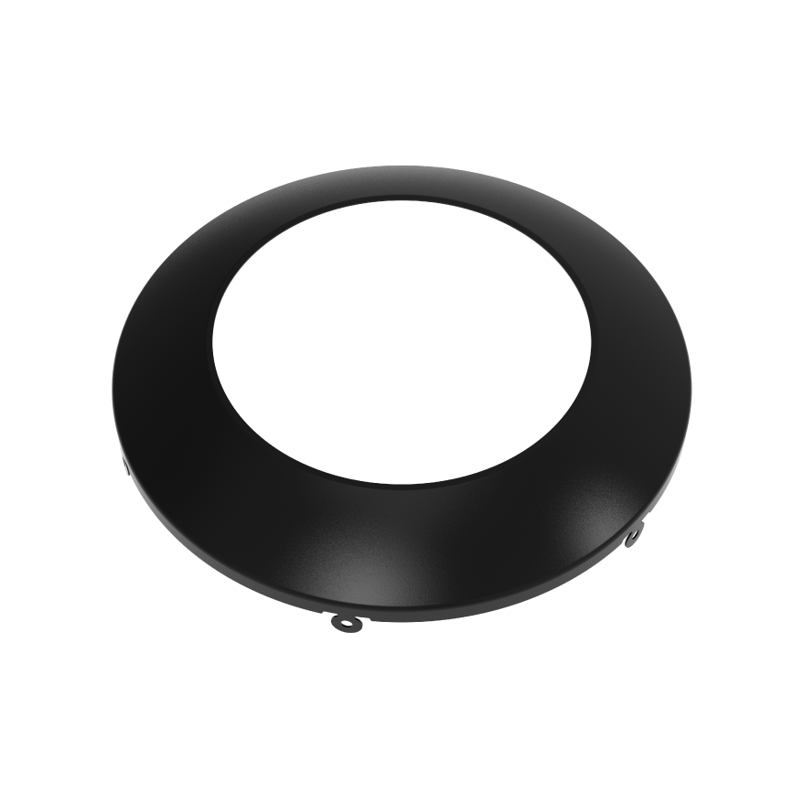 RAB Lighting DISK34 4 In. Round Smooth Trim, Black, DISK34-TRIM-4-BLK