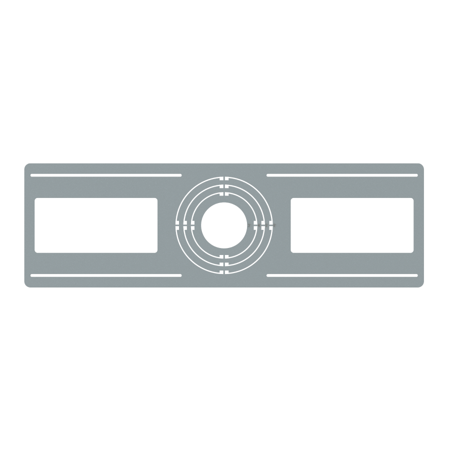 RAB Lighting Flat Mounting Plate for Compatible 3" / 4" / 5" / 6" Recessed Downlights, DLPLATE-WFR3456