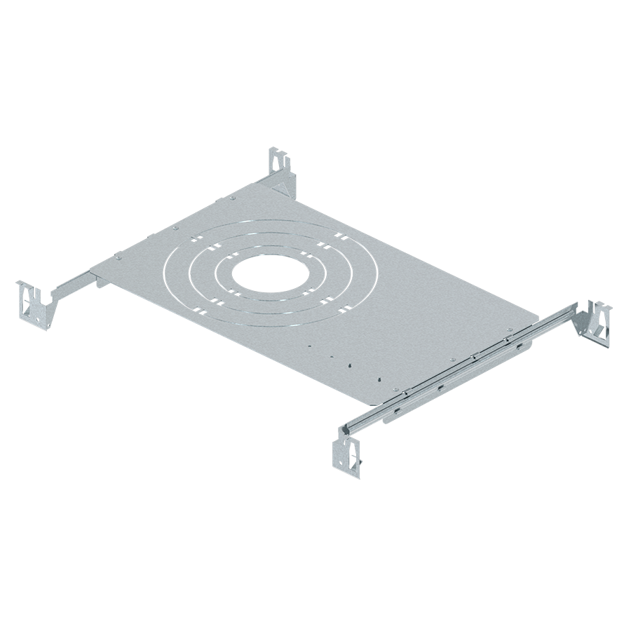 RAB Lighting Mounting Plate with Nailer Bar for Wafer 3"/4"/6"/8", Gray, DLPLATE/WFR3468/NB/BP