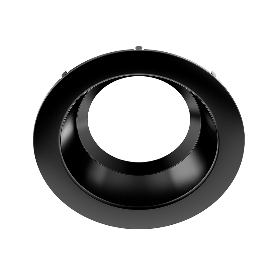 RAB Lighting Commercial Downlight Trim, 8 In., 24W, Round, Black, DLTRIM/C8R24S-B