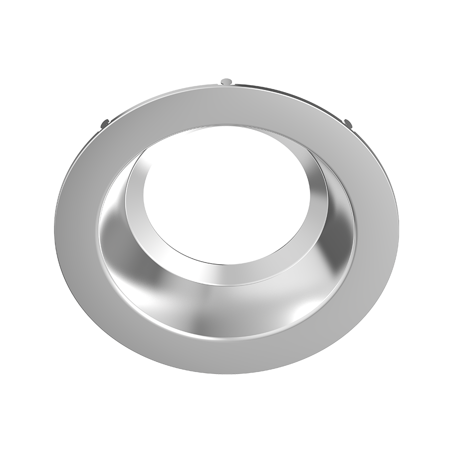 RAB Lighting Commercial Downlight Trim, 8 In., 24W, Round, Brushed Nickel, DLTRIM/C8R24S-BN