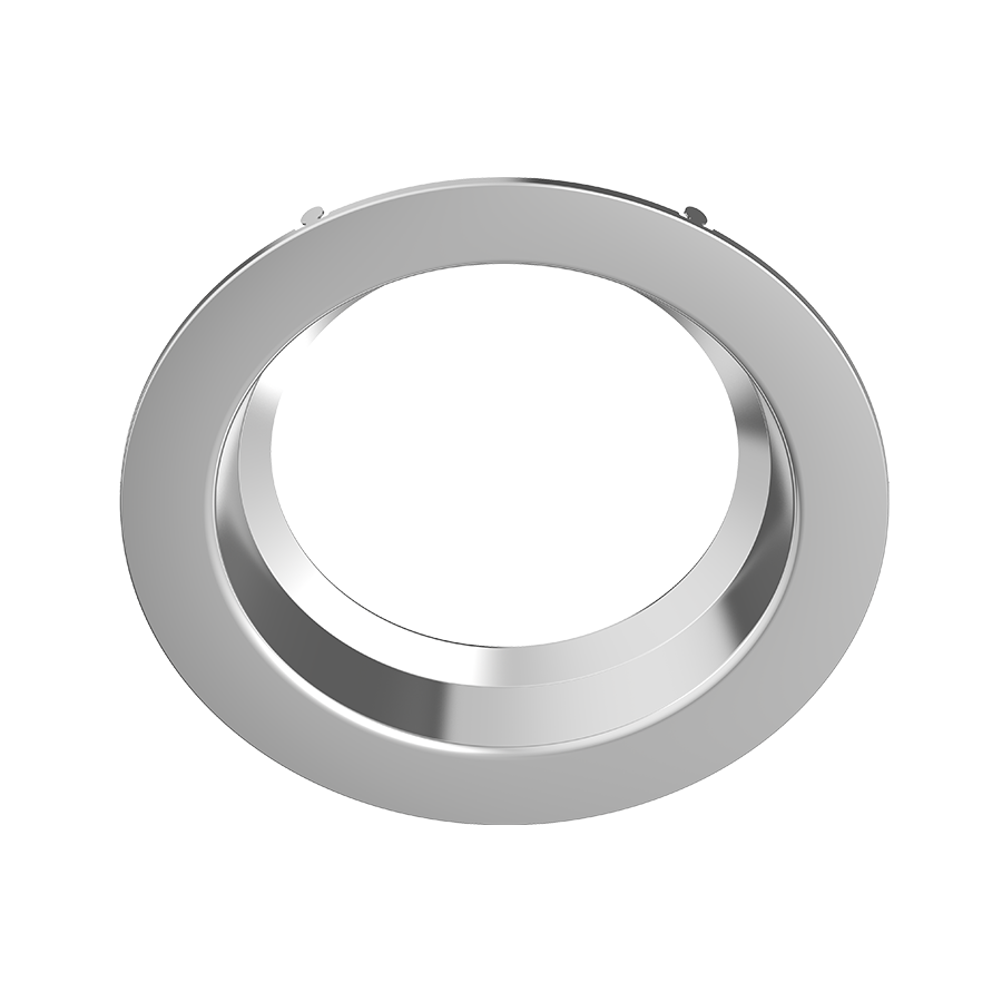 RAB Lighting Commercial Downlight Trim, 8 In., 33W, Round, Brushed Nickel, DLTRIM/C8R33S-BN