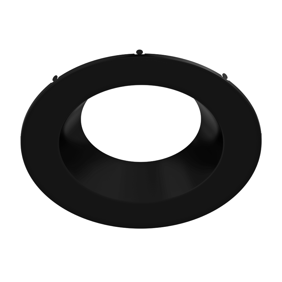 RAB Lighting Color Trim for CRLEDFA, 10 In., Round, Black, DLTRIM/CRLEDFA10R-BS