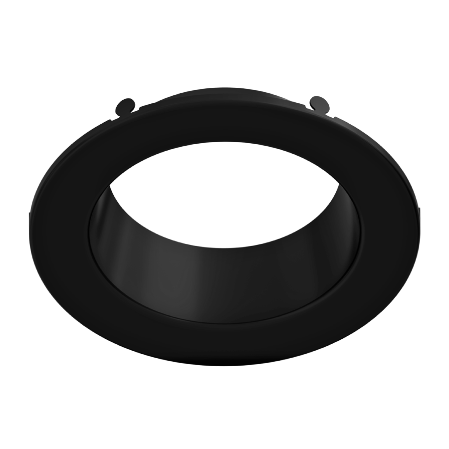 RAB Lighting CRLEDFA Color Trim, 4 In., Black, DLTRIM/CRLEDFA4R-BS