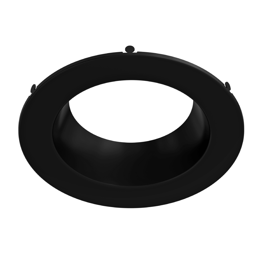 RAB Lighting CRLEDFA Color Trim, 6 In., Black, DLTRIM/CRLEDFA6R-BS