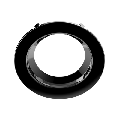 RAB Lighting Round Smooth Trim Insert for 4" Retrofit Downlights, Black, DLTRIM-R4RS-B