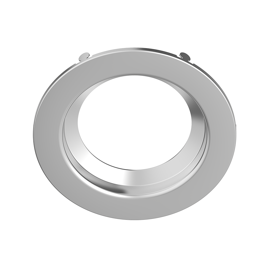 RAB Lighting Recessed Retrofit Downlight Trim, 4 In. Round Smooth, Brushed Nickel, DLTRIM/R4RS-BN-L