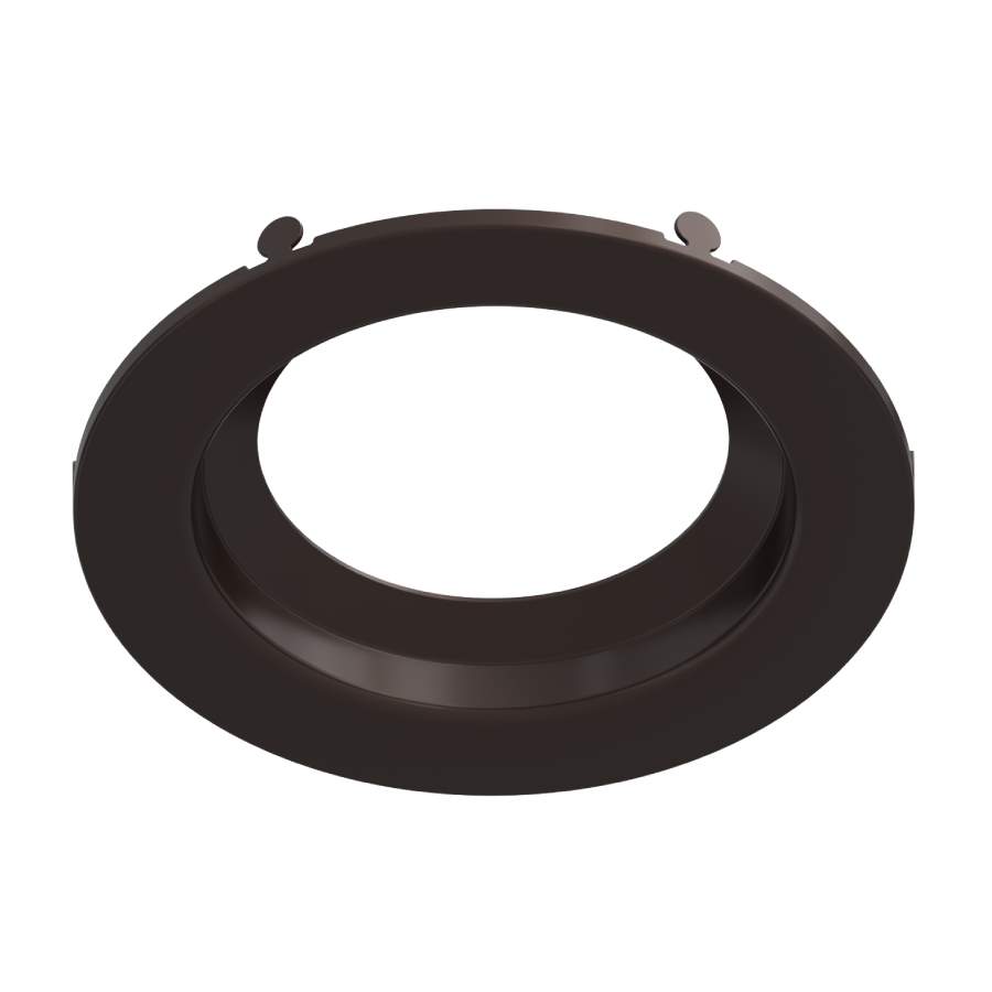 RAB Lighting Recessed Retrofit Downlight Trim, 4 In. Round Smooth, Bronze, DLTRIM/R4RS-BRZ-L