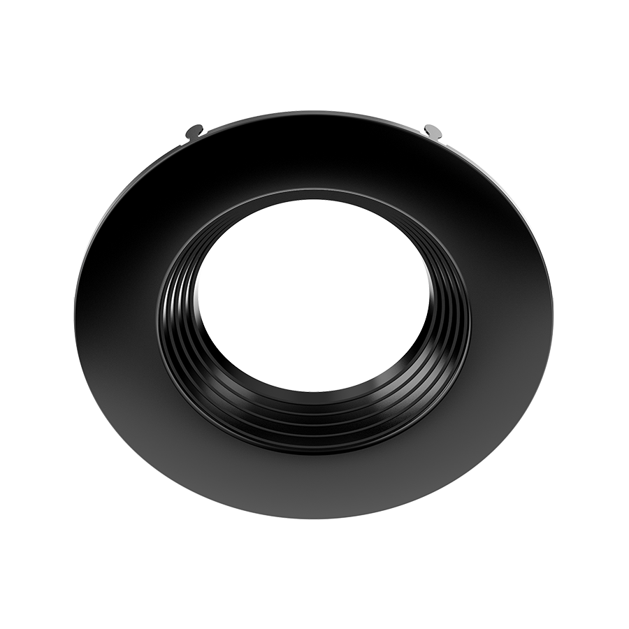 RAB Lighting Round Baffle Trim Insert for 6" Retrofit Downlights, Black, DLTRIM-R6RB-B