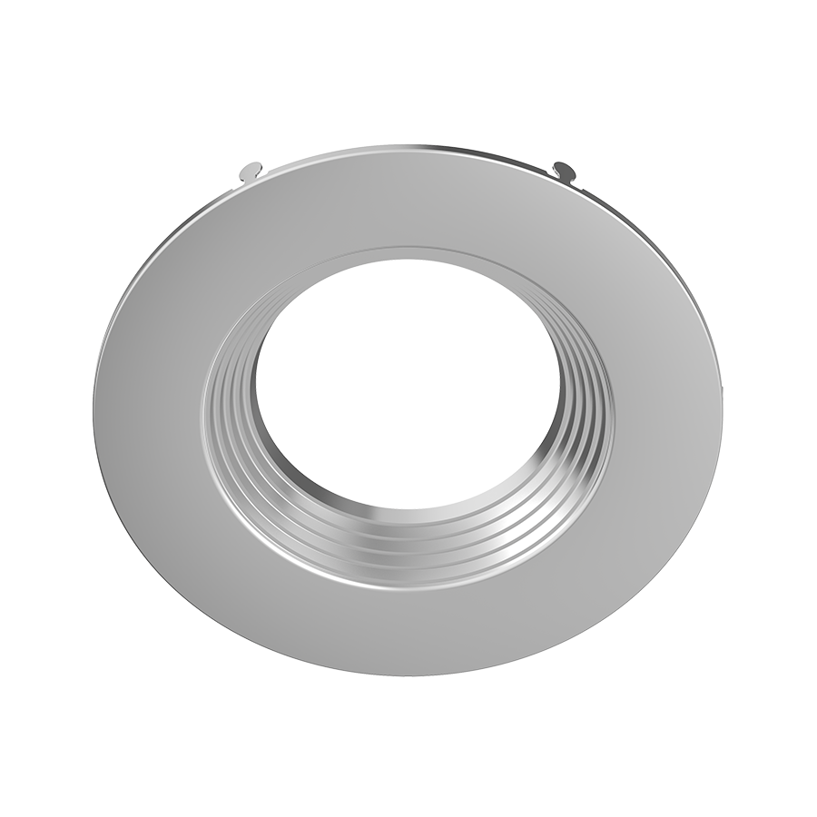 RAB Lighting Round Baffle Trim Insert for 6" Retrofit Downlights, Brushed Nickel, DLTRIM-R6RB-BN