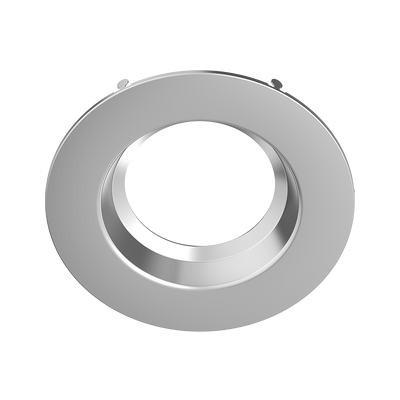 RAB Lighting Round Smooth Trim Insert for 6" Retrofit Downlights, Brushed Nickel, DLTRIM-R6RS-BN