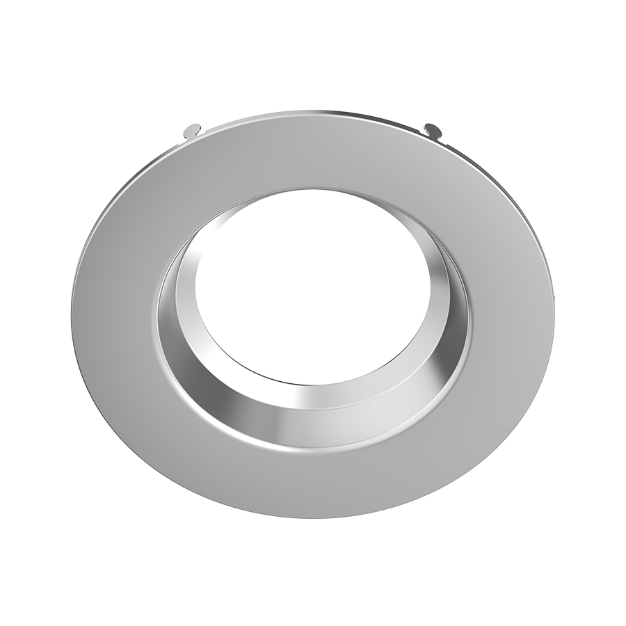 RAB Lighting Round Smooth Trim Insert for 6" Retrofit Downlights, Brushed Nickel, DLTRIM-R6RS-BN
