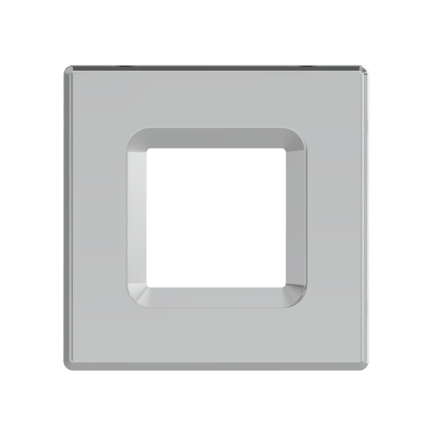 RAB Lighting Wafer Downlight Trim, 4 In. Square Smooth, Brushed Nickel, DLTRIM/WFRL4S-BNS