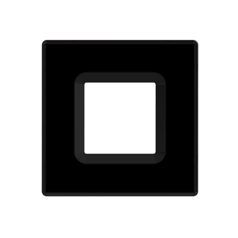 RAB Lighting WAFER 4 In. Square Trim, Smooth, Black, DLTRIM/WFRL4S-BS