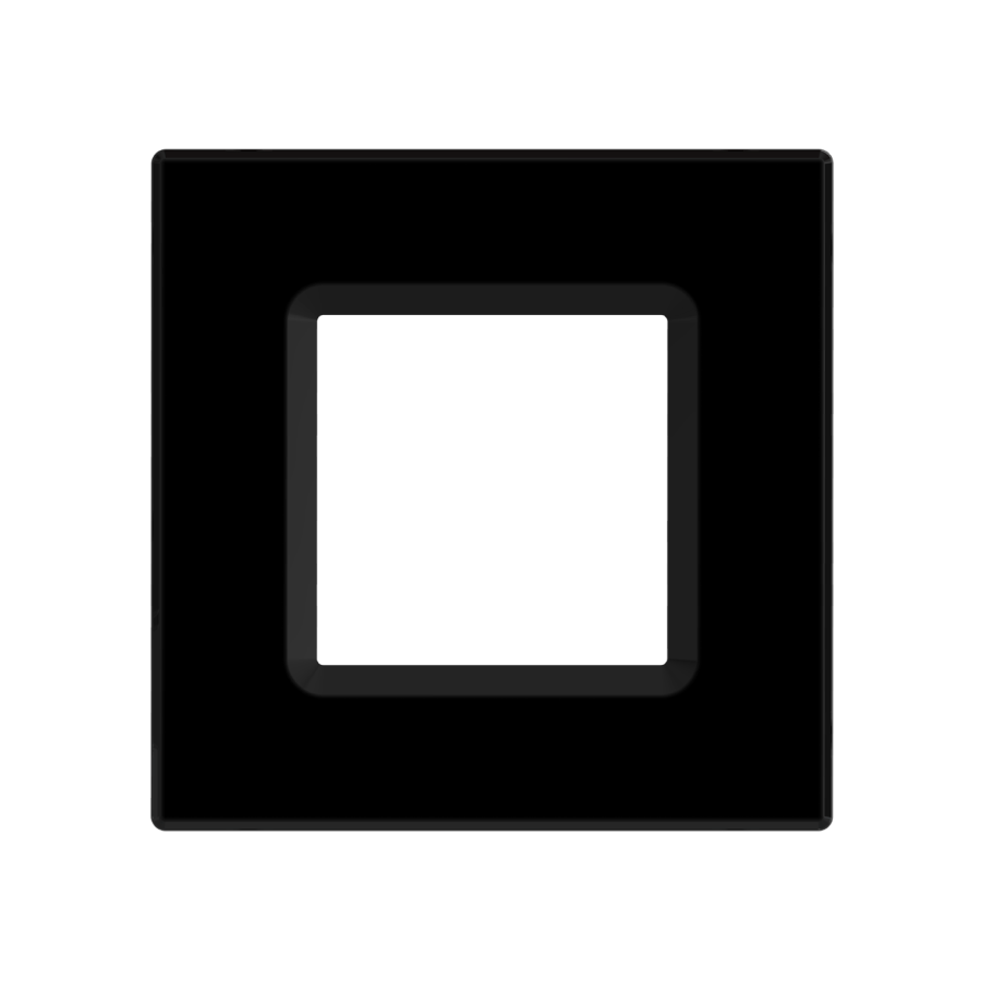 RAB Lighting WAFER 6 In. Square Trim, Smooth, Black, DLTRIM/WFRL6S-BS