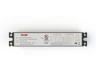 RAB Lighting T8 LED Type C Driver, 52W, 120-277V, Dimmable, 2-4 Lamp, DRI-36/48T8-4L-DIM