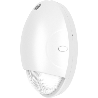 RAB Lighting Teardrop Mini Wall Pack, 15W, CCT Selectable, 120-277V, Battery Backup, White, DROPW/E